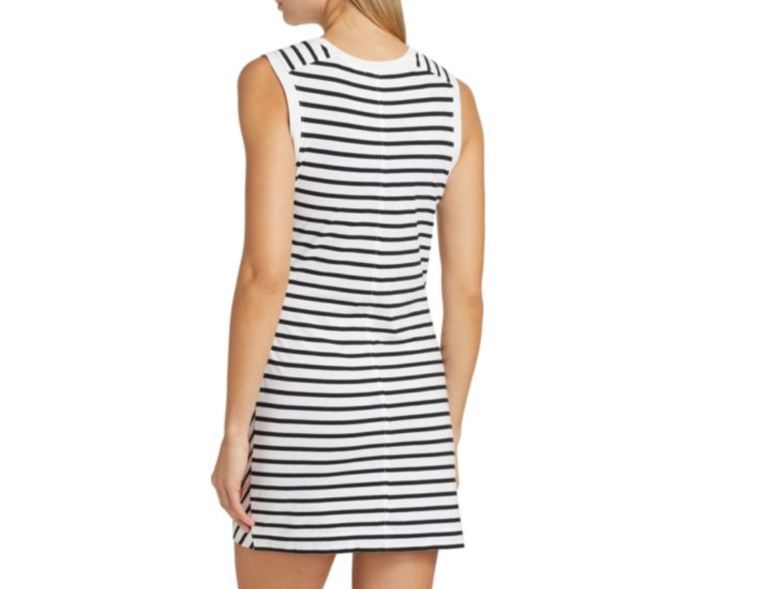 ATM Anthony Thomas Melillo Stripe Jersey Cotton Tank Minidress MSRP $170