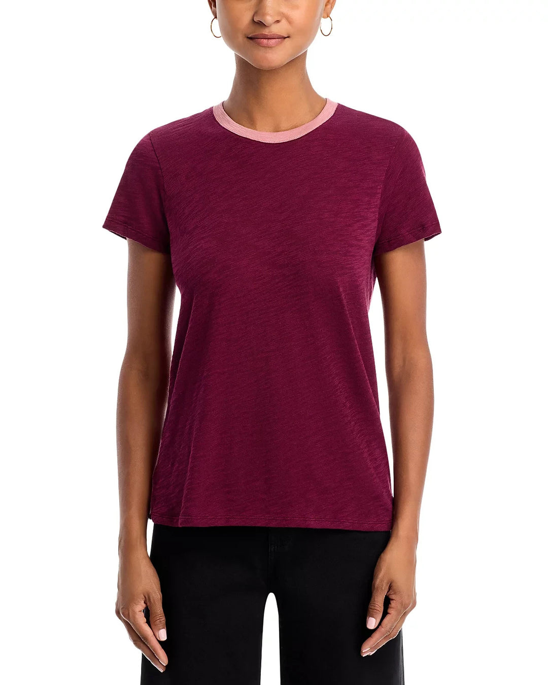 ATM Slub Jersey Schoolboy Crewneck Ringer Tee MSRP $90
