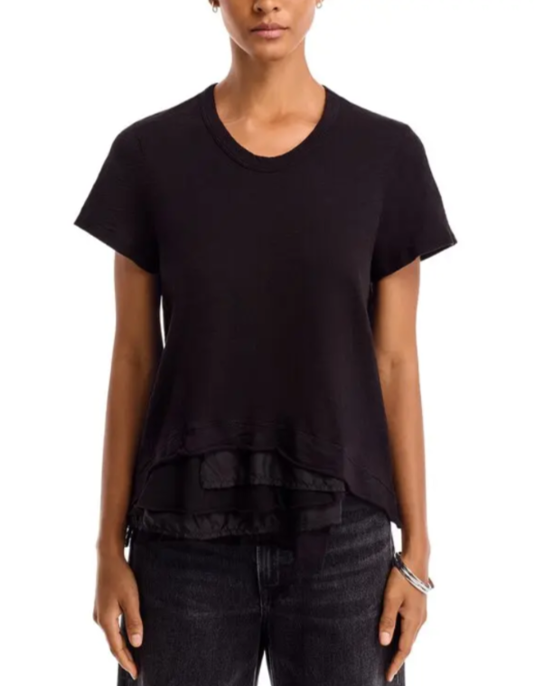 Wilt Boxy Mixed Media Hem Tee MSRP $117