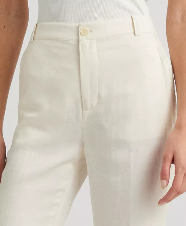 Lauren Ralph Lauren Linen-Blend Twill Pants MSRP $165