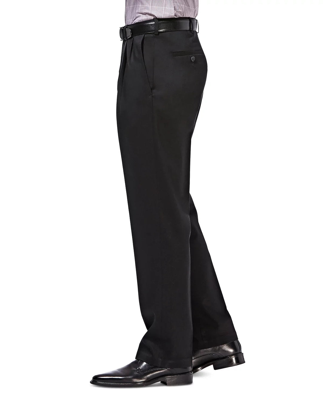 Haggar Premium No Iron Classic Fit Pleat Hidden Expandable Waist Pants MSRP $70