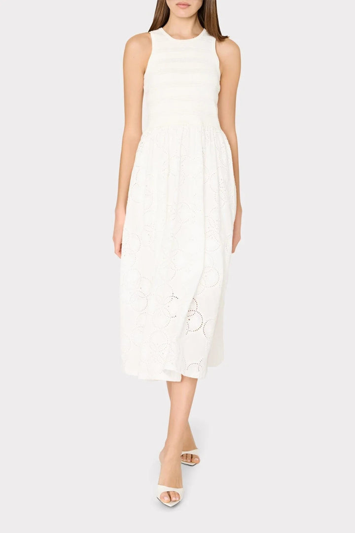 Milly Embroidered Eyelet Dress MSRP $425