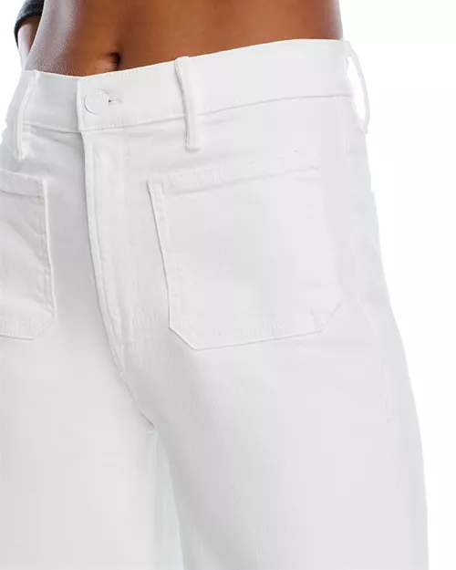 MOTHER High Rise Patch Pocket Wide Leg Jeans $238