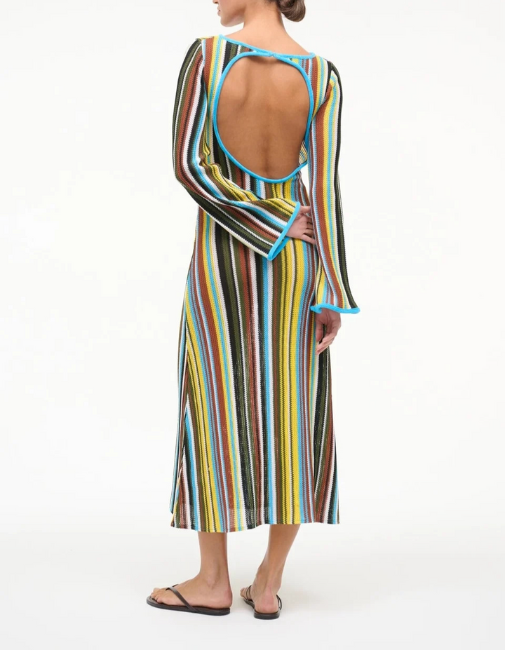 Staud Lorena Dress Skate Stripe MSRP $345