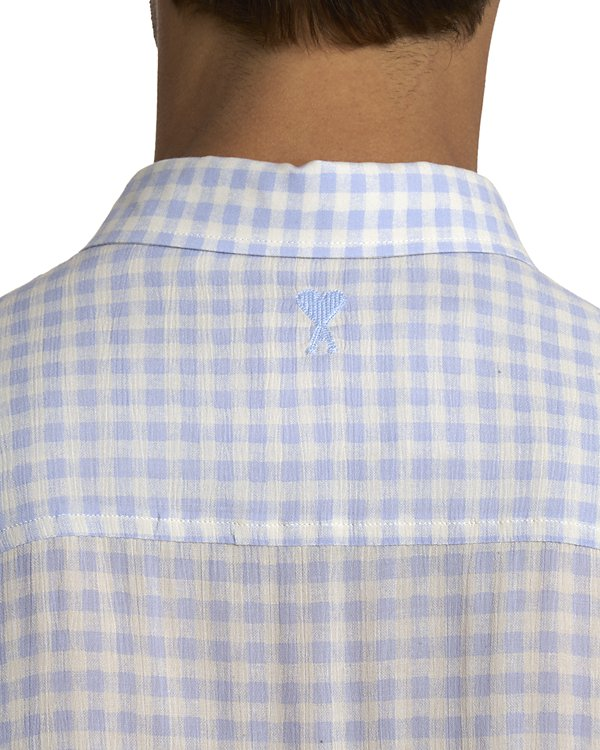 AMI Checked Relaxed Short Sleeve Shirt MSRP $435