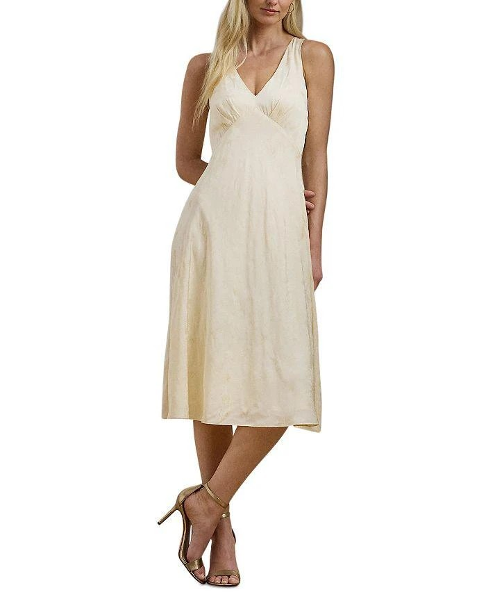 Lauren Ralph Lauren Women's Floral Jacquard Sleeveless Dress MSRP $225