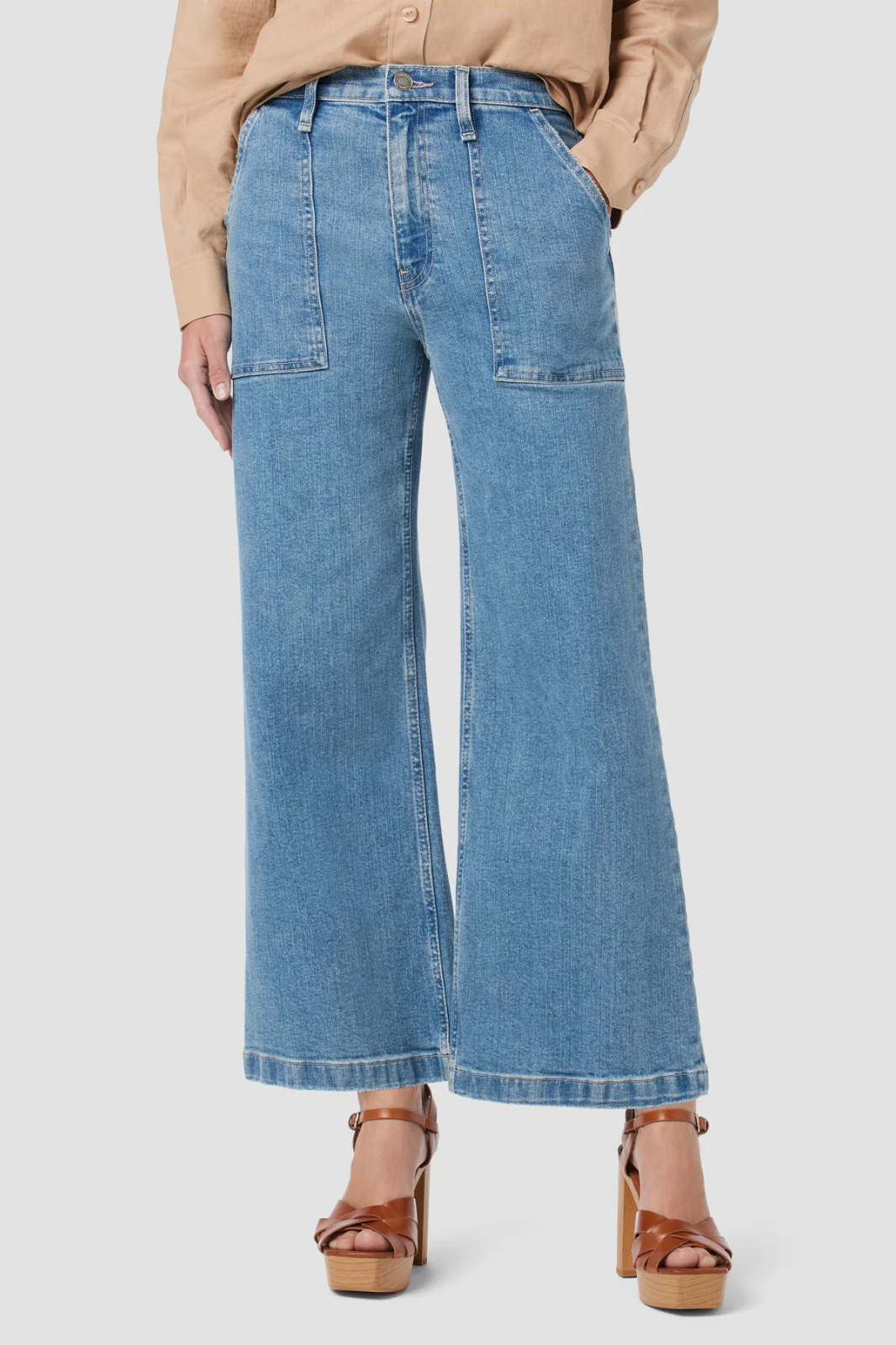 Hudson Jodie Loose Fit Wide Leg Crop Jean MSRP $245