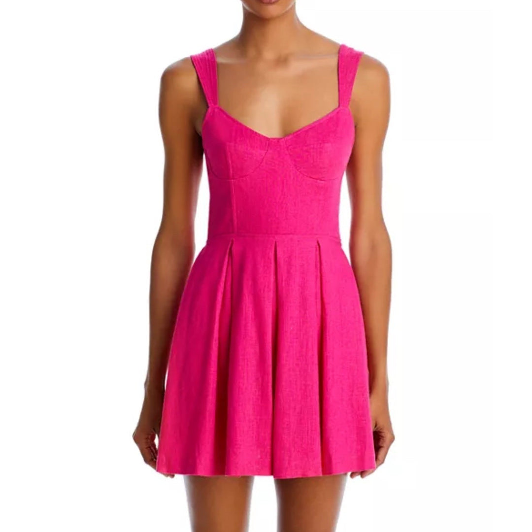 AQUA Corset Lace Up Mini Dress MSRP $98