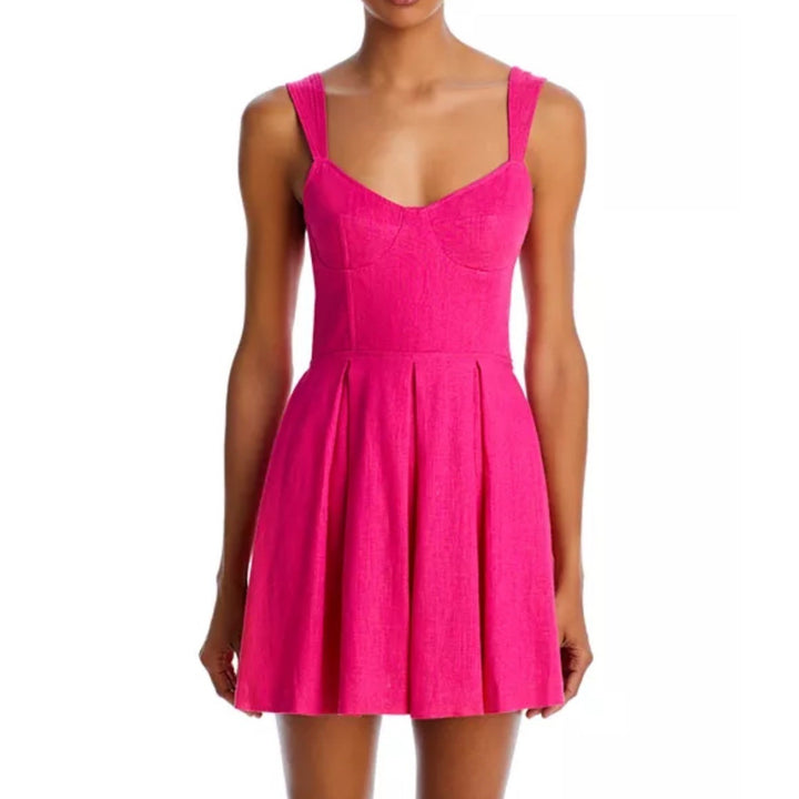 AQUA Corset Lace Up Mini Dress MSRP $98