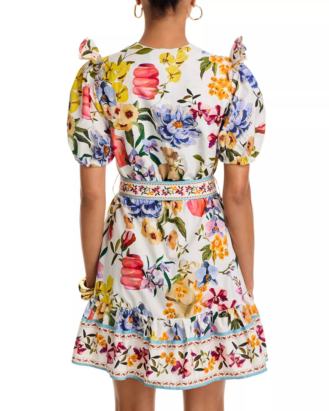 FARM Rio Greek Garden Off-White Mini Dress MSRP $230