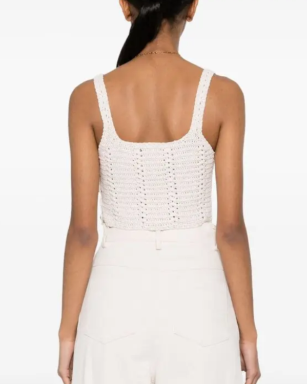 THE MANNEI Crochet Cropped Top MSRP $1890