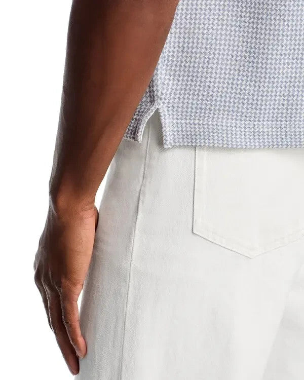 The Men's Store Houndstooth Cotton Knit Polo Shir MSRP $108