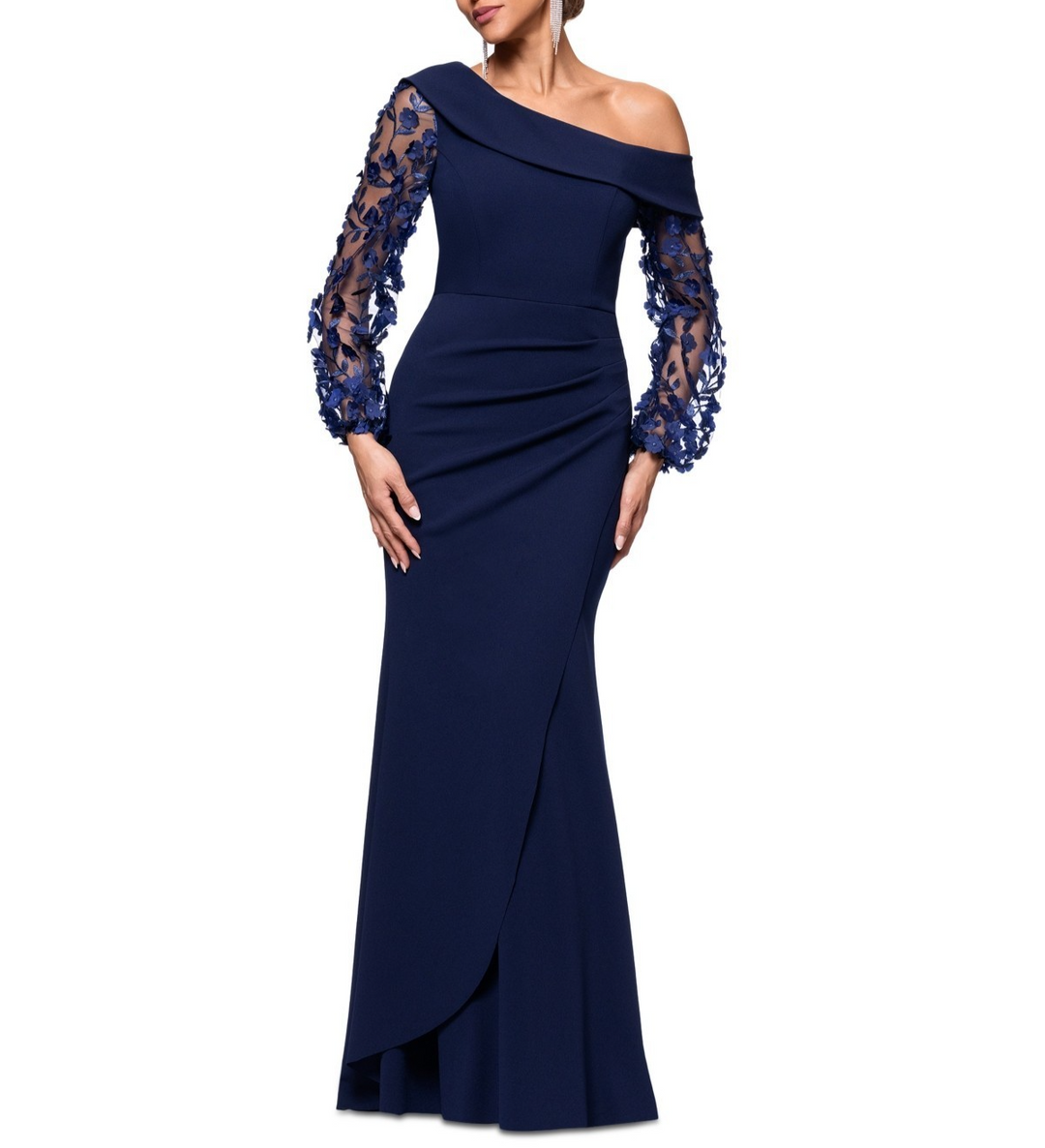 strapless open back dress Xscape Evenings 