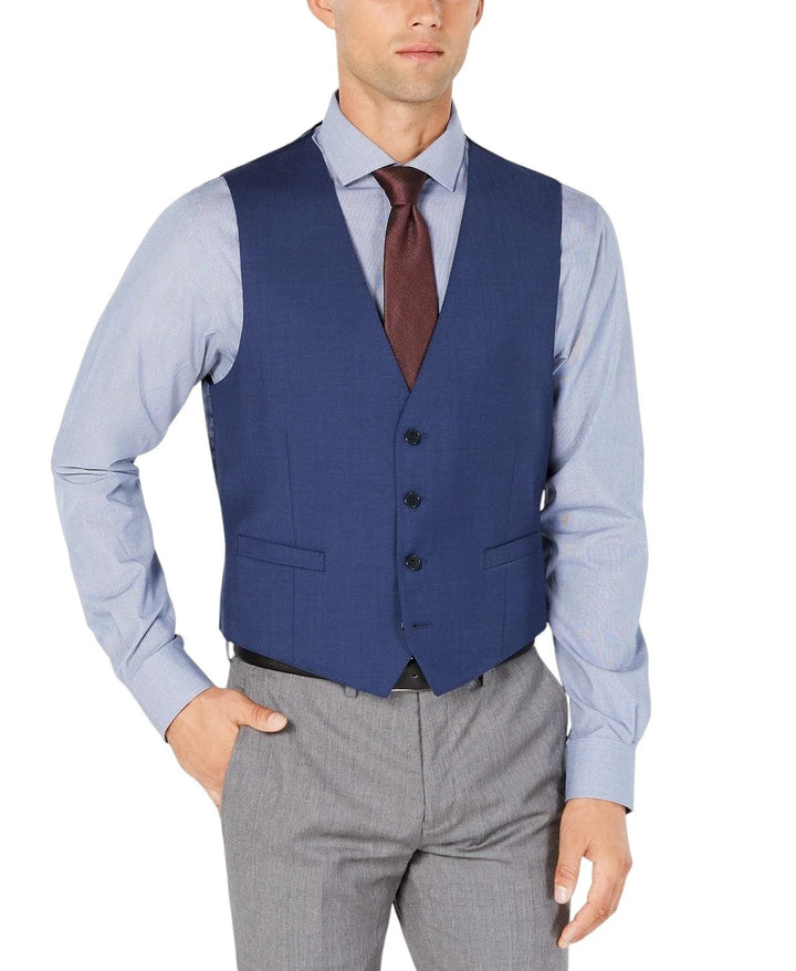 Calvin Klein Men's Slim-Fit Wool Infinite Stretch Suit Vest MSRP $125
