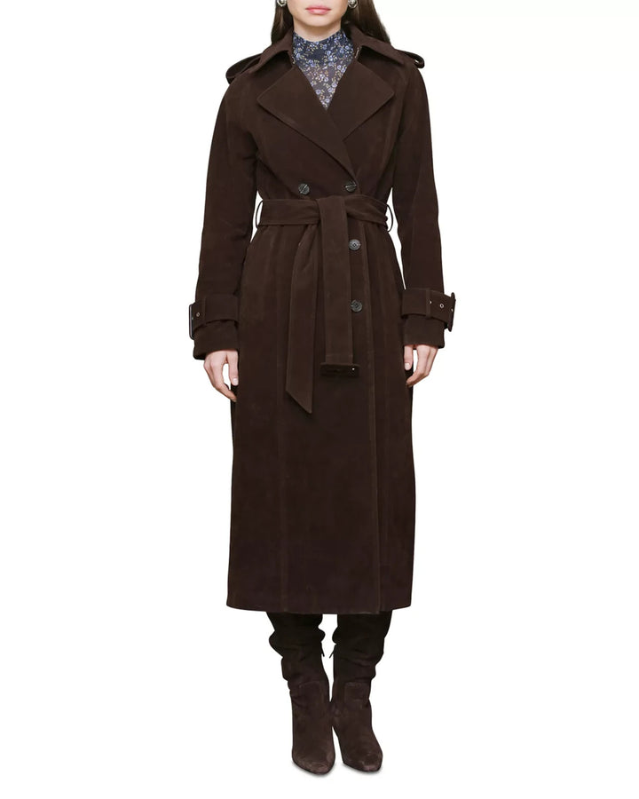 Avec Les Filles Faux Suede Utility Trench MSRP $218