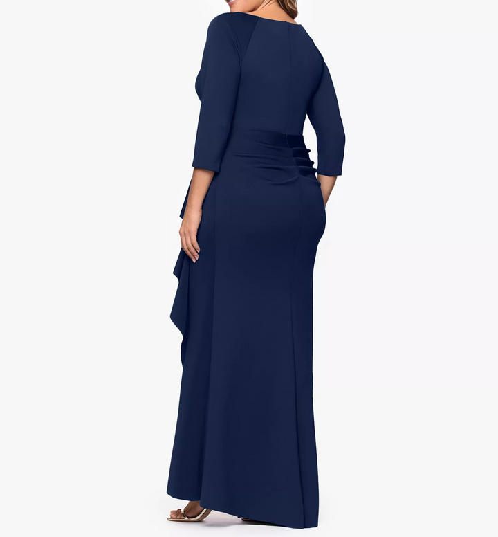 Xscape Plus Size Side-Ruffle Ruched Gown MSRP $269