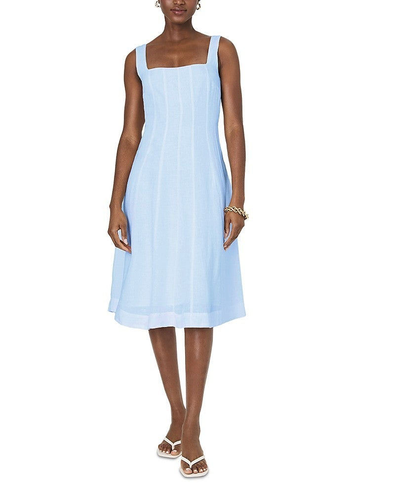 French Connection Birdie Square-Neck A-Line Dress MSRP $158