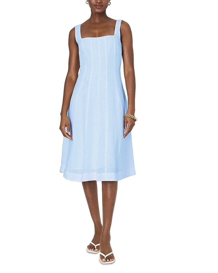 French Connection Birdie Square-Neck A-Line Dress MSRP $158