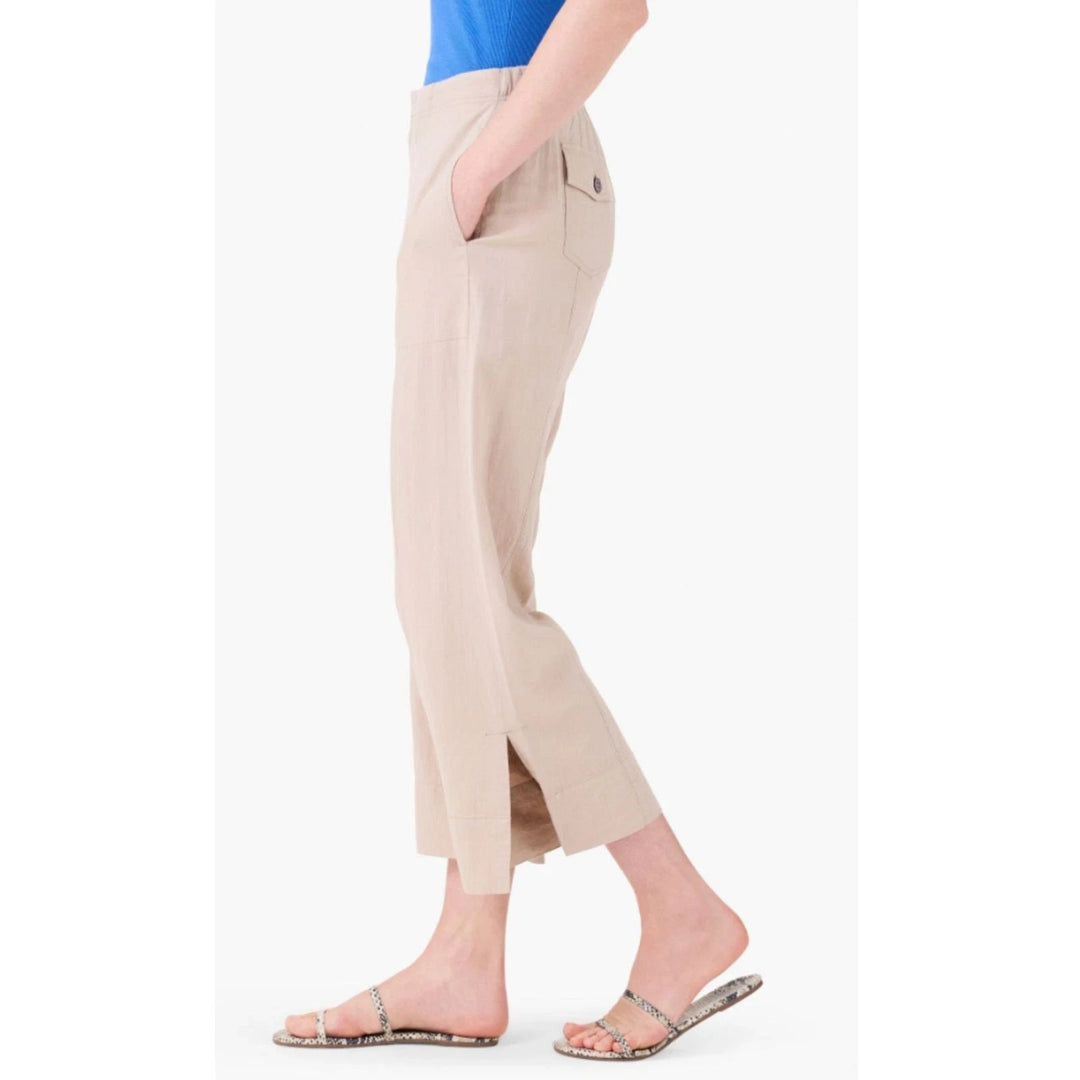 Nic+Zoe Rumba Linen Blend Wide Leg Ankle Pants MSRP $138