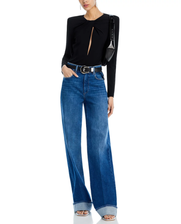 PAIGE Sasha High Rise Wide Cuff Jeans MSRP $279