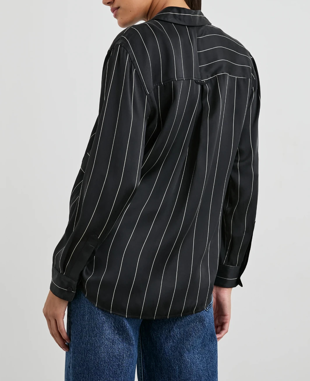 Rails Spencer Striped Silk Blouse MSRP $268