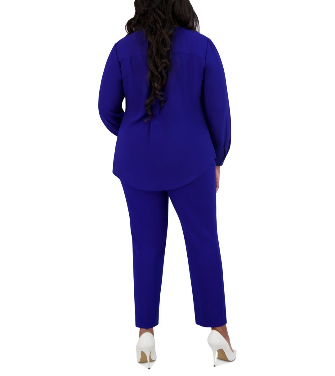 Kasper Women's V-Neck Button-Front Long-Sleeve Blouse Regular & Plus MSRP $69