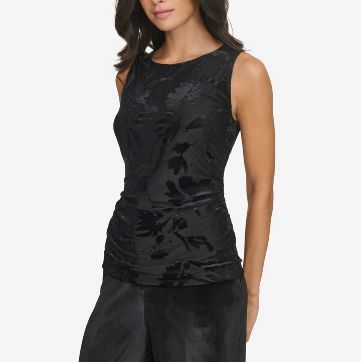 Calvin Klein Sleeveless Velvet Burnout Top MSRP $59