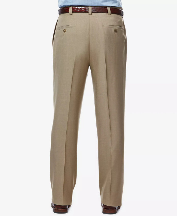 Haggar Men's Eclo Stria Classic Fit Hidden Expandable Dress Pants MSRP $70