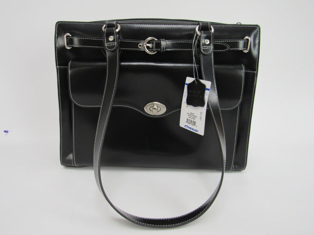 McKlein USA Joliet Black Leather Tote MSRP $440