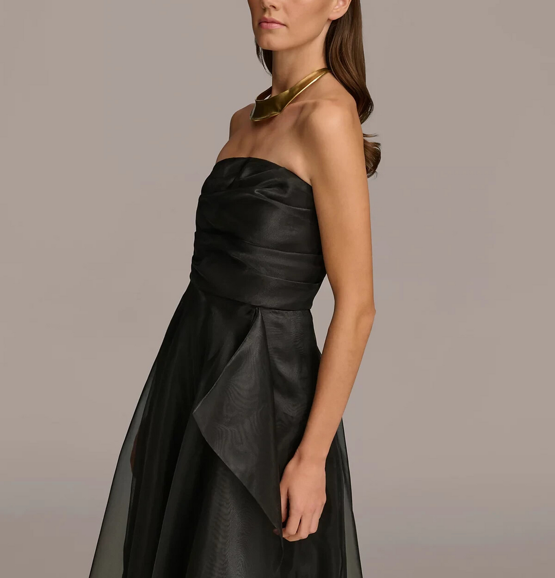 Donna Karan New York Donna Karan Sleeveless Cascade Gown MSRP $299