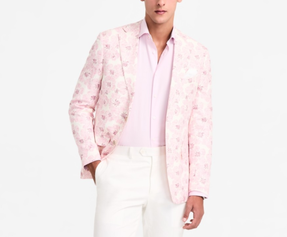 Tallia Slim-Fit Printed Notch-Lapel Sport Coat MSRP $295