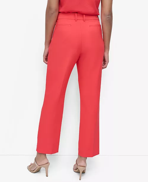 DKNY Women's Flared-Leg Mid-Rise Pants MSRP $99