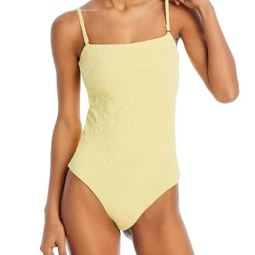 Aqua Bandeau Cutout Back One Piece Swimsuit MSRP $98