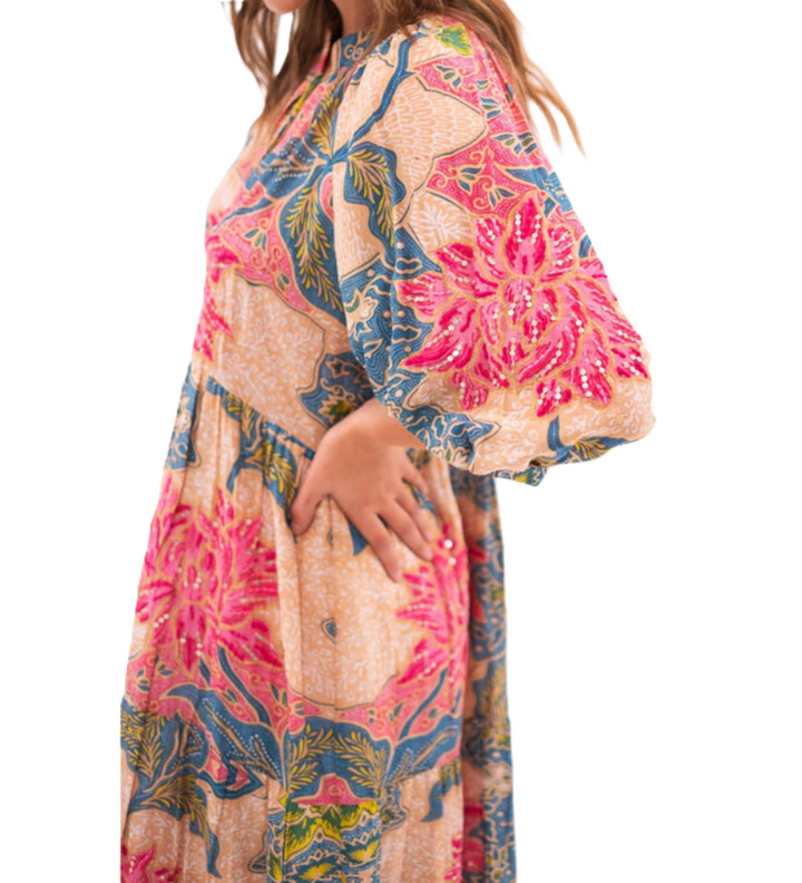 Bell Elizabeth Floral Print Maxi Dress MSRP $350