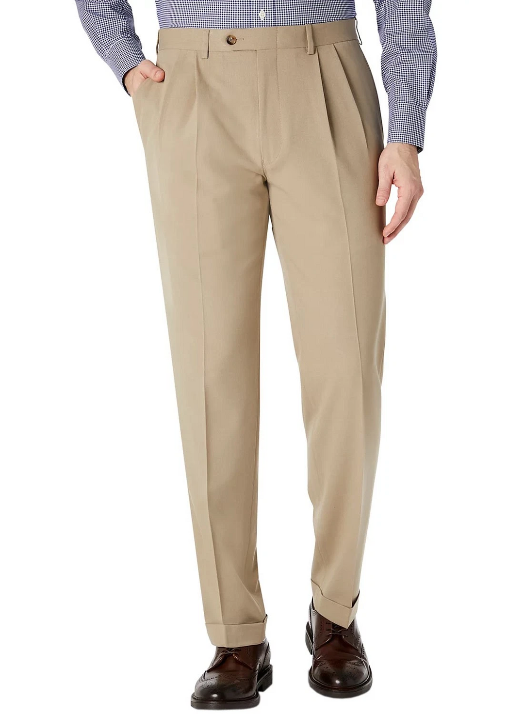 Lauren Ralph Lauren Men's Classic-Fit Solid Pleated Dress Pants MSRP $95
