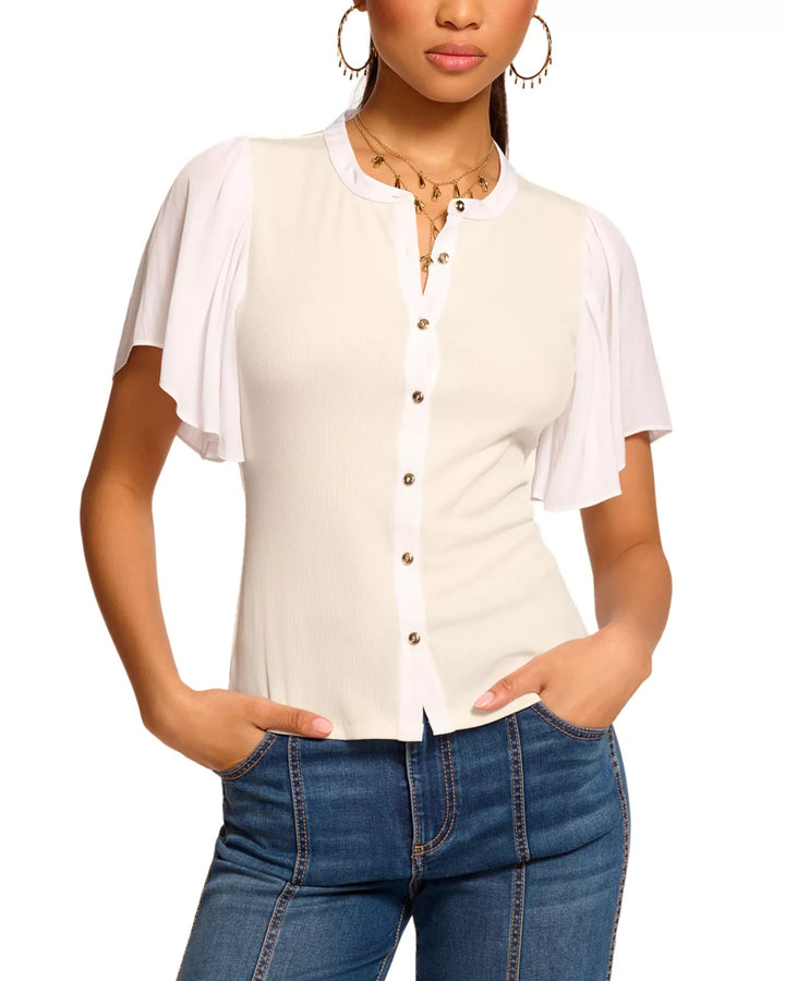 Ramy Brook Colette Flutter Sleeve Top MSRP $225
