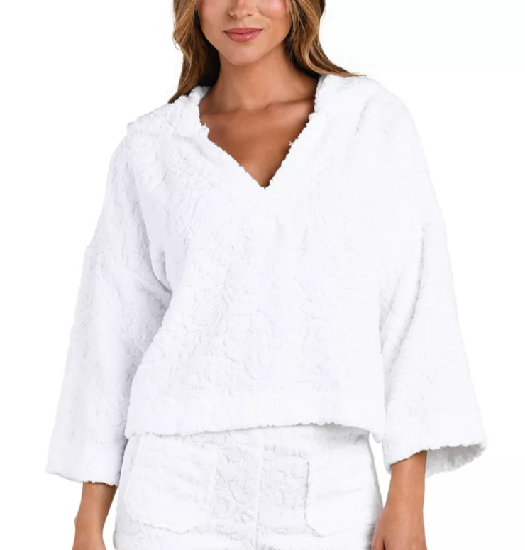 L'AGENCE Lee Ornate Terry Top Swim Cover-Up MSRP $345