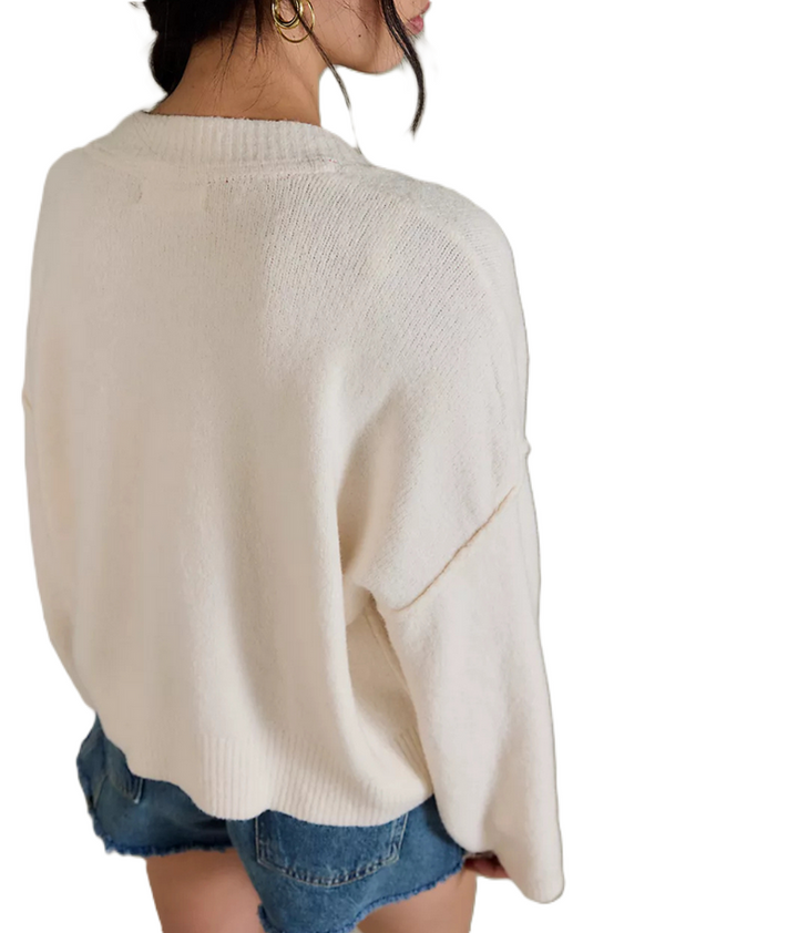 Free People Cool of The Night V Neck Cardigan Sweater MSRP $128