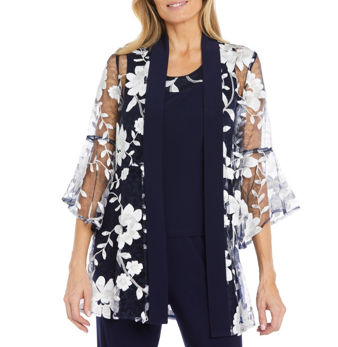 R & M Richards Women's 3-Pc. Jacket, Tank Top & Pants Set MSRP $149