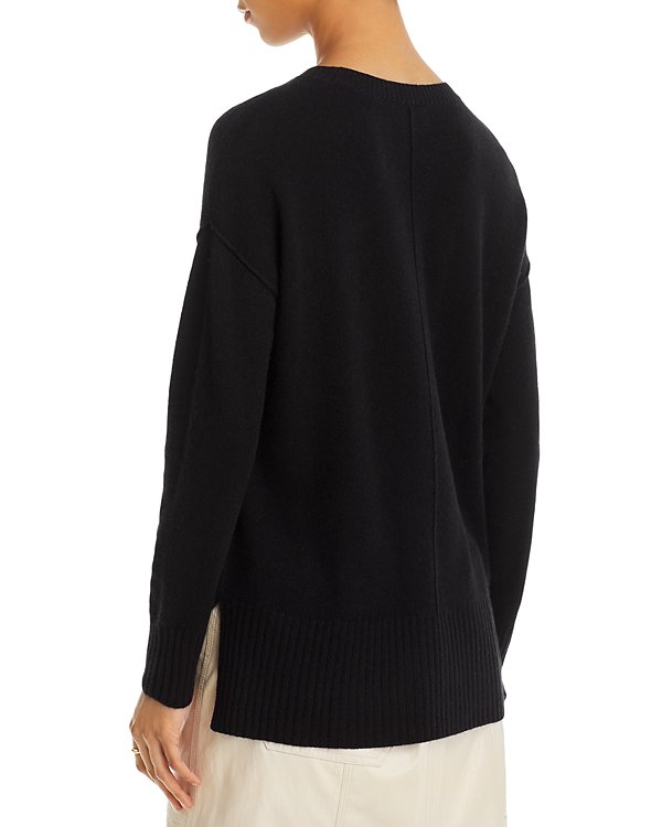 C by Bloomingdale's High/Low Cashmere Crewneck Sweater MSRP $188