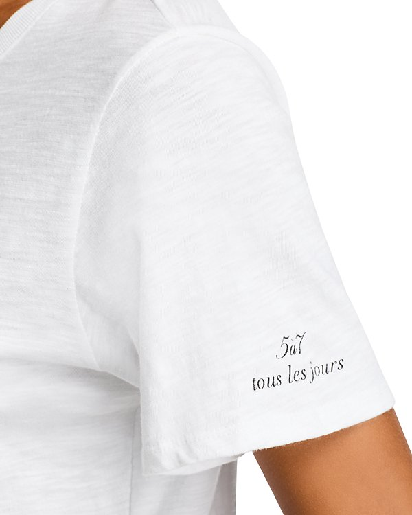 Cinq à Sept Rhinestone Amour Tee MSRP $165
