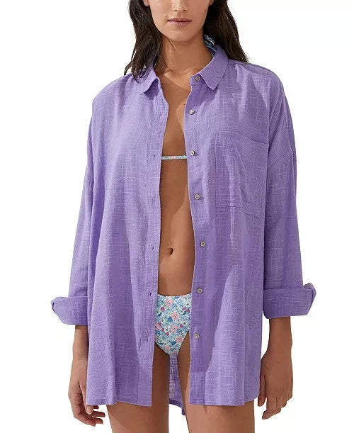 COTTON ON Women's Swing Beach Cover Up Shirt MSRP $39