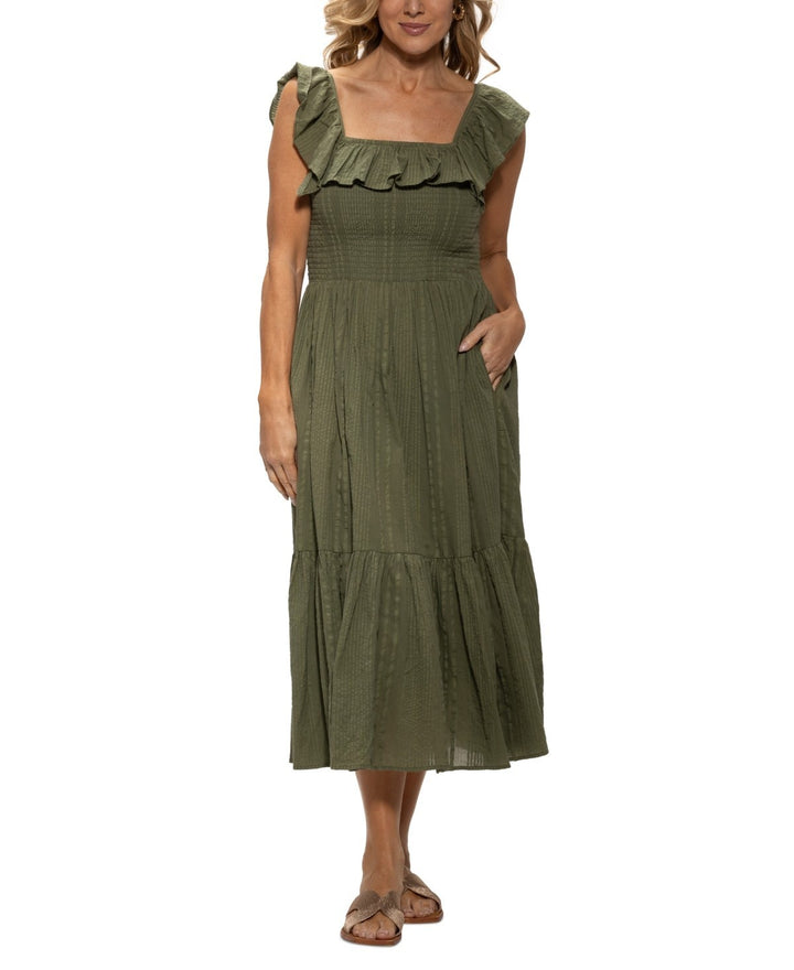 Dotti Cotton On/Off-The-Shoulder Cover-Up Dress MSRP $64