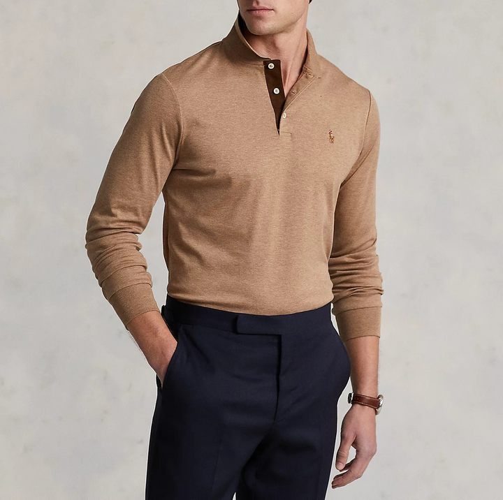 Polo Ralph Lauren Men's Classic-Fit Long Sleeve Soft Cotton Polo Shirt MSRP $115