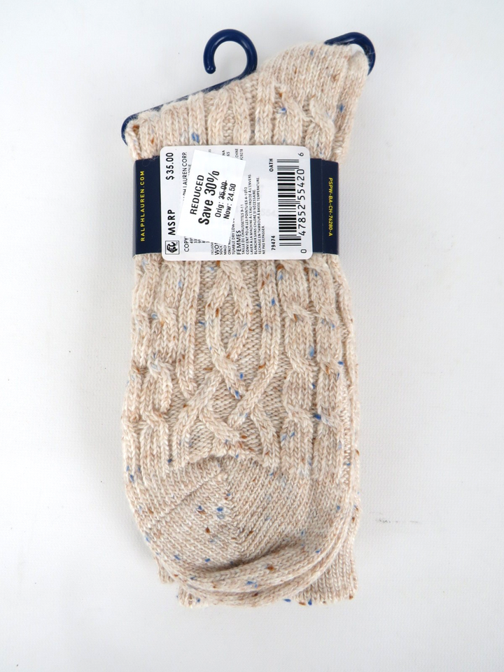 Polo Ralph Lauren Donegal Aaron Cable Knit Socks MSRP $35