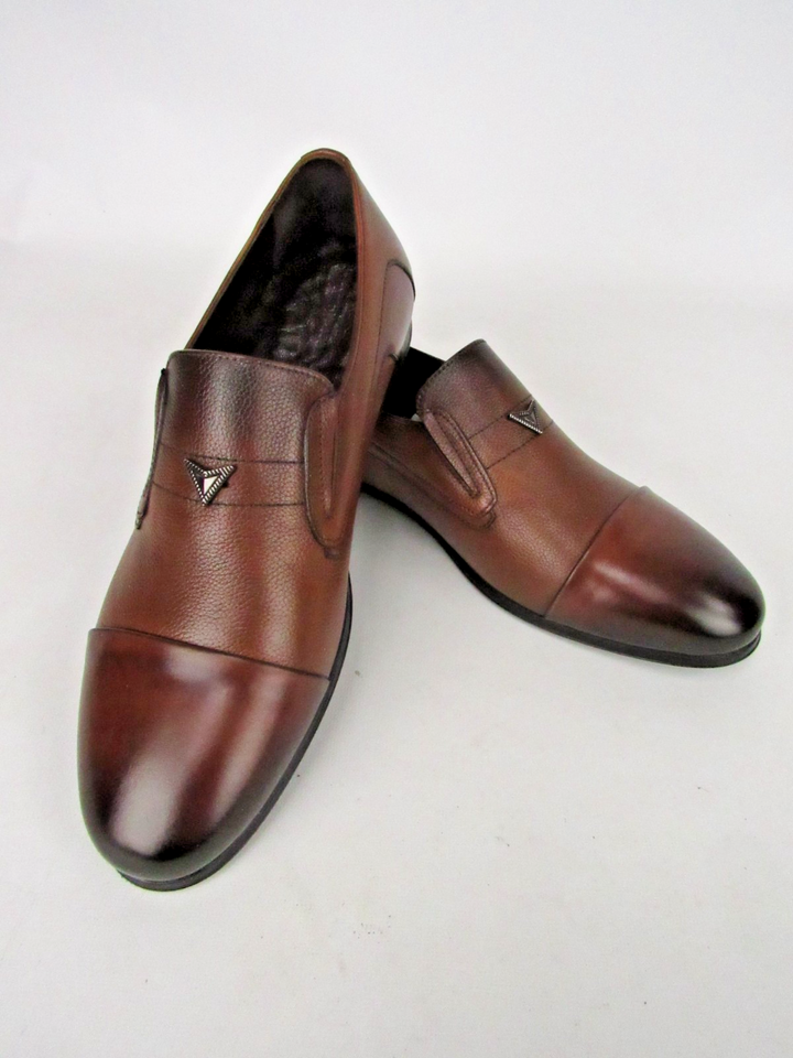 Elegant Men’s Handcrafted Classic Calf Leather Loafers Size EU 41