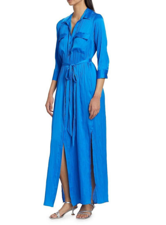 L'AGENCE Cameron Long Shirt Dress MSRP $550