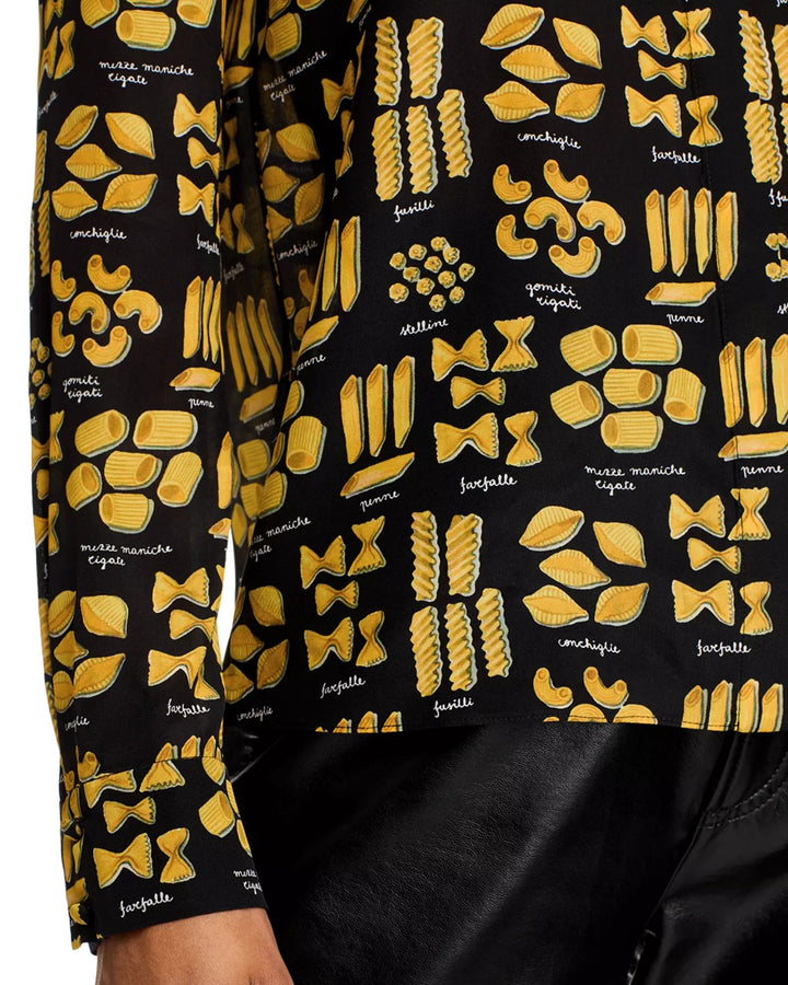 Alice and Olivia Willa Silk Pasta Top MSRP $350