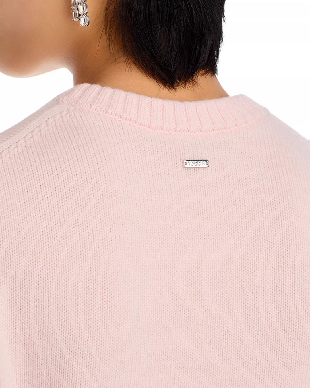 TOCCIN Elsie Wool & Cashmere Short Sleeve Sweater MSRP $295