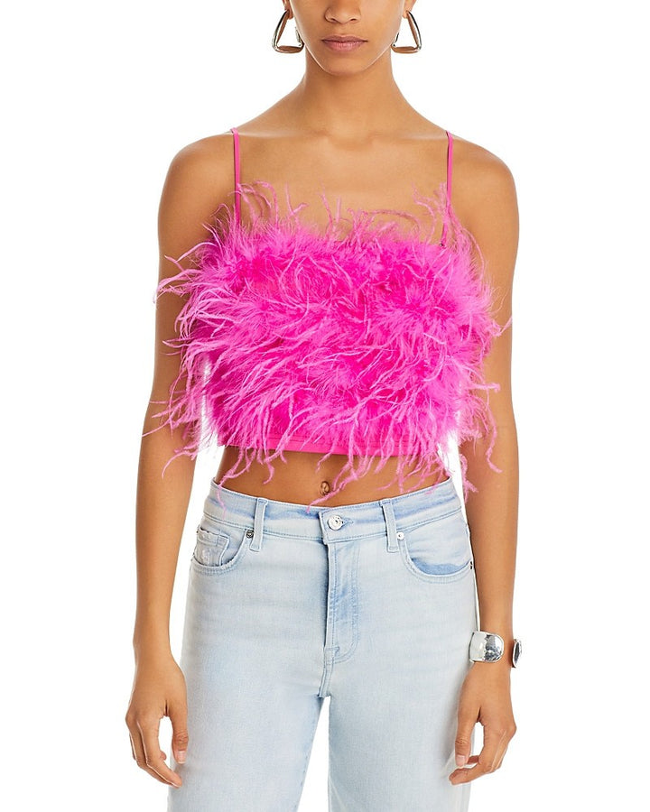 Lucy Paris Milly Feather Top MSRP $98